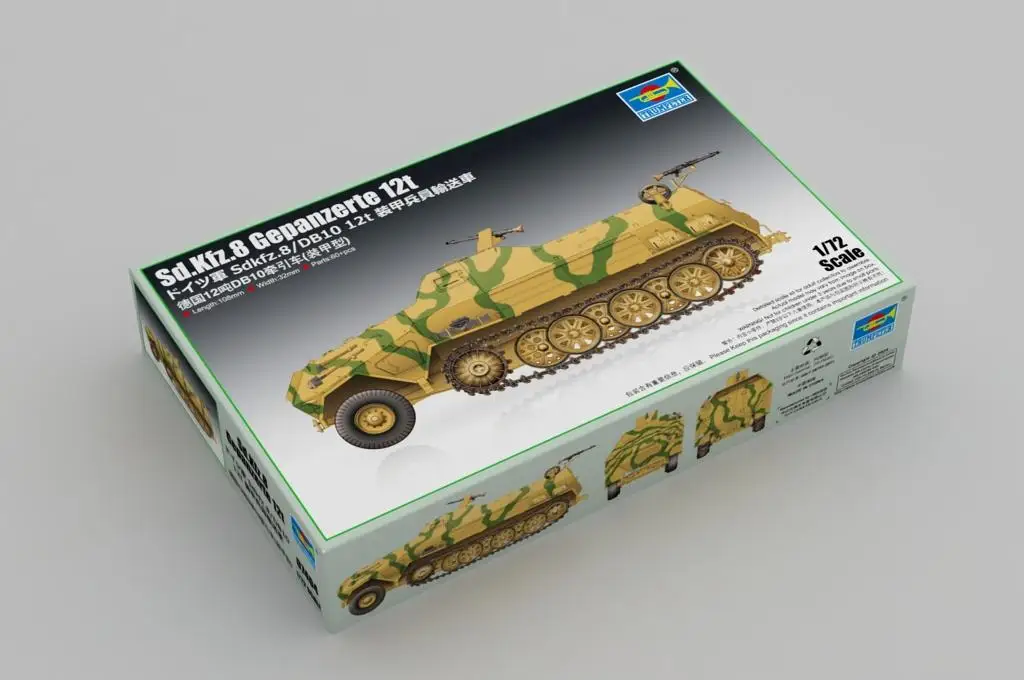 Trumpeter 07404 1:72 Sd.Kfz.8 Gepanzerte 12t Plastic Assemble Model Kit