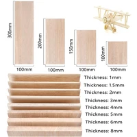 5pcs/Pack 1-8mm Thicks Lightweight Wooden Plank Craft Board Model Building Carving Handicraft Wood Accessories