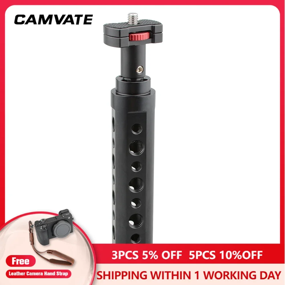 

CAMVATE Camera Cheese Handle Grip Stabilizer с креплением Micro Rod & 1/4 "-20 винтовая резьба для монитора, светильник, вспышки, микрофона