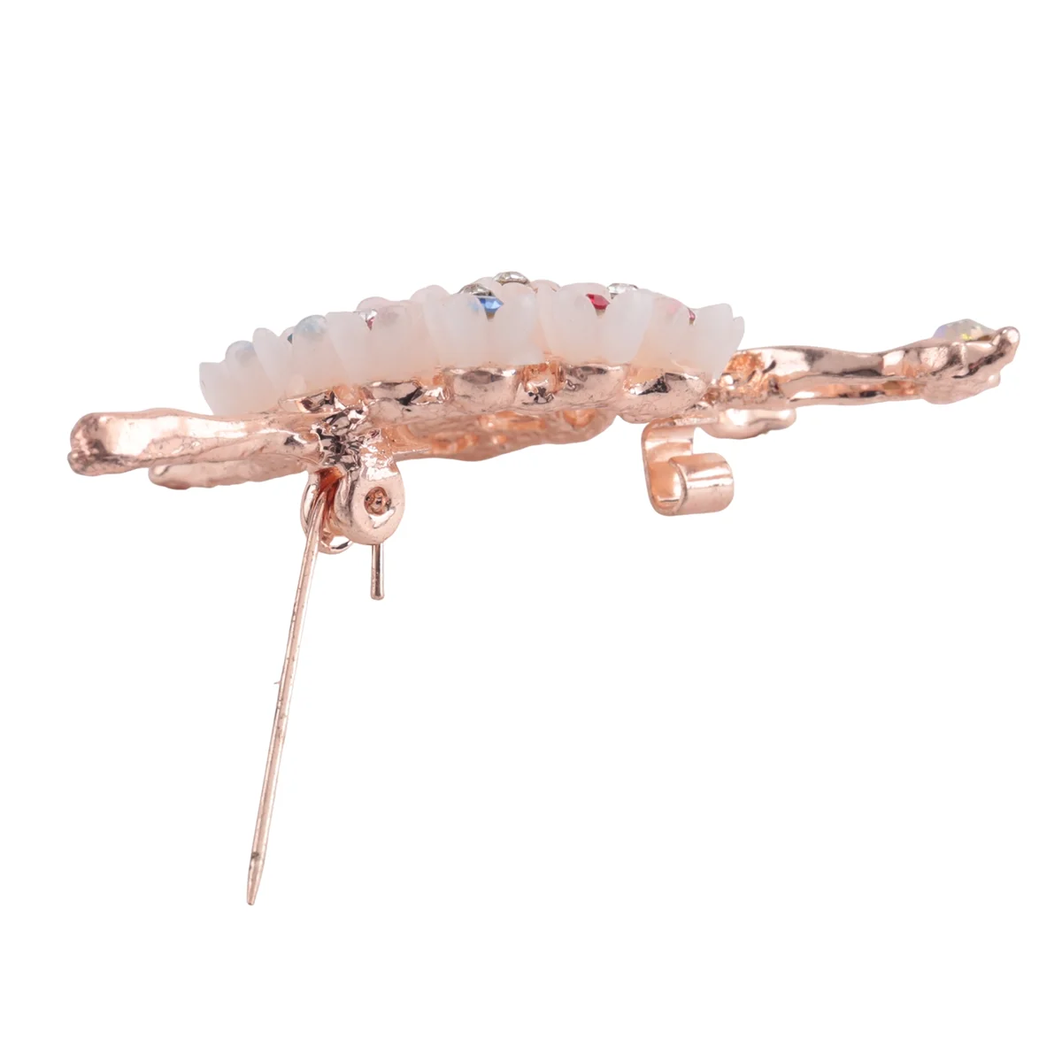 FZFZ Luxury Crystal Brooch Ballerinas Dancer Breastpin Colorful Flower Alloy Plated Women Girls Gift