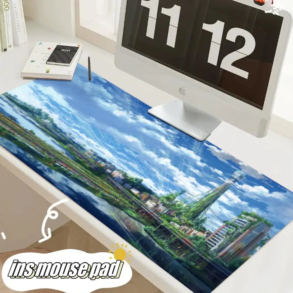 Natural wonder Mouse Pad Tablet mouse Pad Laptop xl desktop mouse pad, cute HD Rainbow Gaming keyboard pad, csgo Player, 90x40