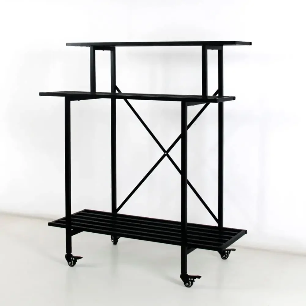 

3 Tier Sturdy Plant Stand with Wheels, Heavy Duty Plant Holder for Home Indoor and Outdoor, L35.43 xW17.32 x H41.73 inch