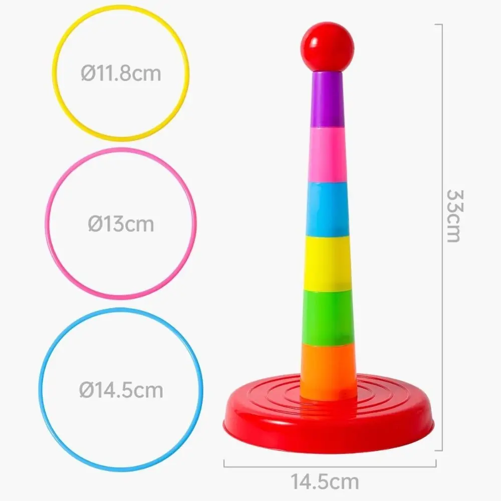 Nuevo juego interactivo de círculo de lanzamiento, educación temprana, virola colorida, juguetes apilados, capas de apilamiento, aro, juguetes para lanzar, regalos