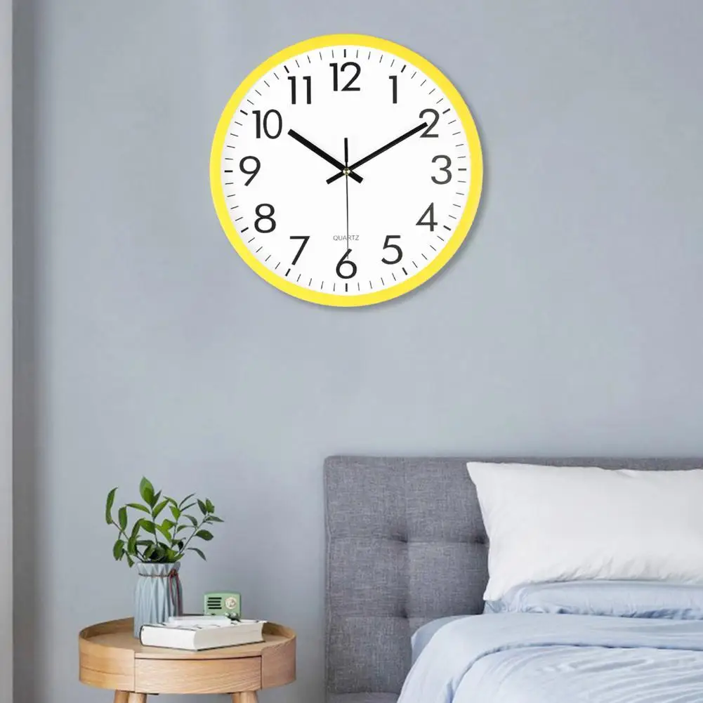 Wall Clock Decor High Accuracy Wall Clock with Numerals Easy to Hang Battery Operated Silent Non-ticking Modern Decoration Room