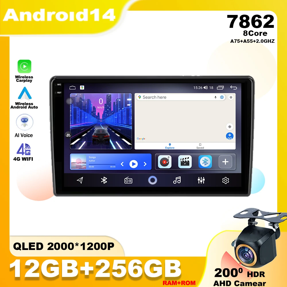 

Android 14 For Citroen C5 2008 - 2017 Car Radio Multimedia Player Stereo Navigation GPS Wireless Carplay QLED Screen 7862 CPU 4G