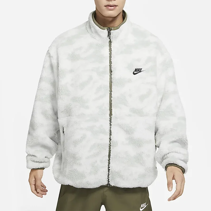 Nike Authentic Winter New Season Men's Sport Fleece Double-Sided Wearable Jacket DQ4885-222
