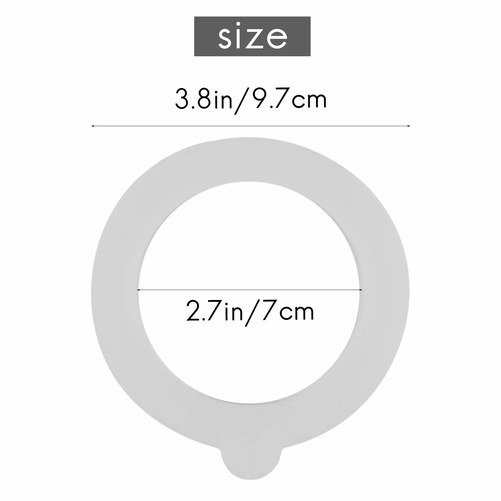 ABGR-20 قطعة من أختام حشية بديلة من السيليكون، حلقات إغلاق حشية من السيليكون محكمة الغلق، تناسب برطمانات تعليب الفم العادية