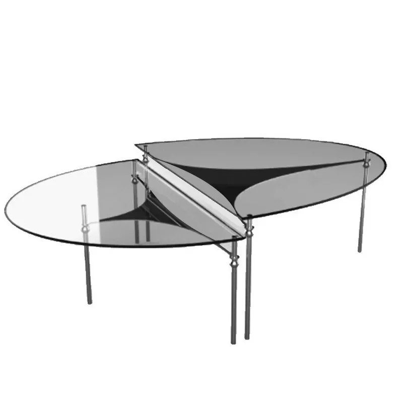 Medieval coffee table combination, tempered glass living room free combination, stainless steel coffee table Bauhaus ins coffee