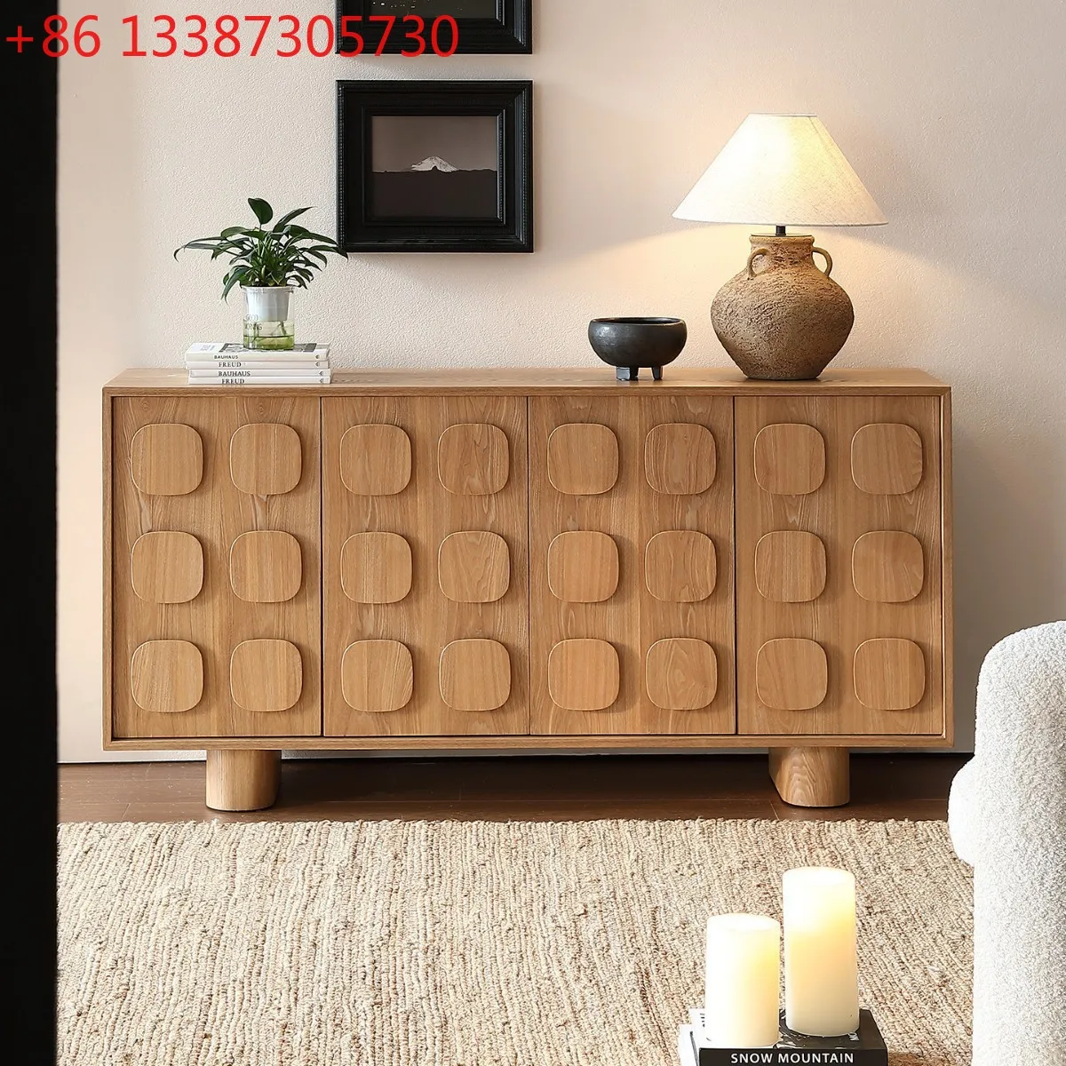 

Шкаф-буфет из массива дерева в винтажном стиле «Сюрприз» с бесшумным механизмом, имитирующий звук ветра