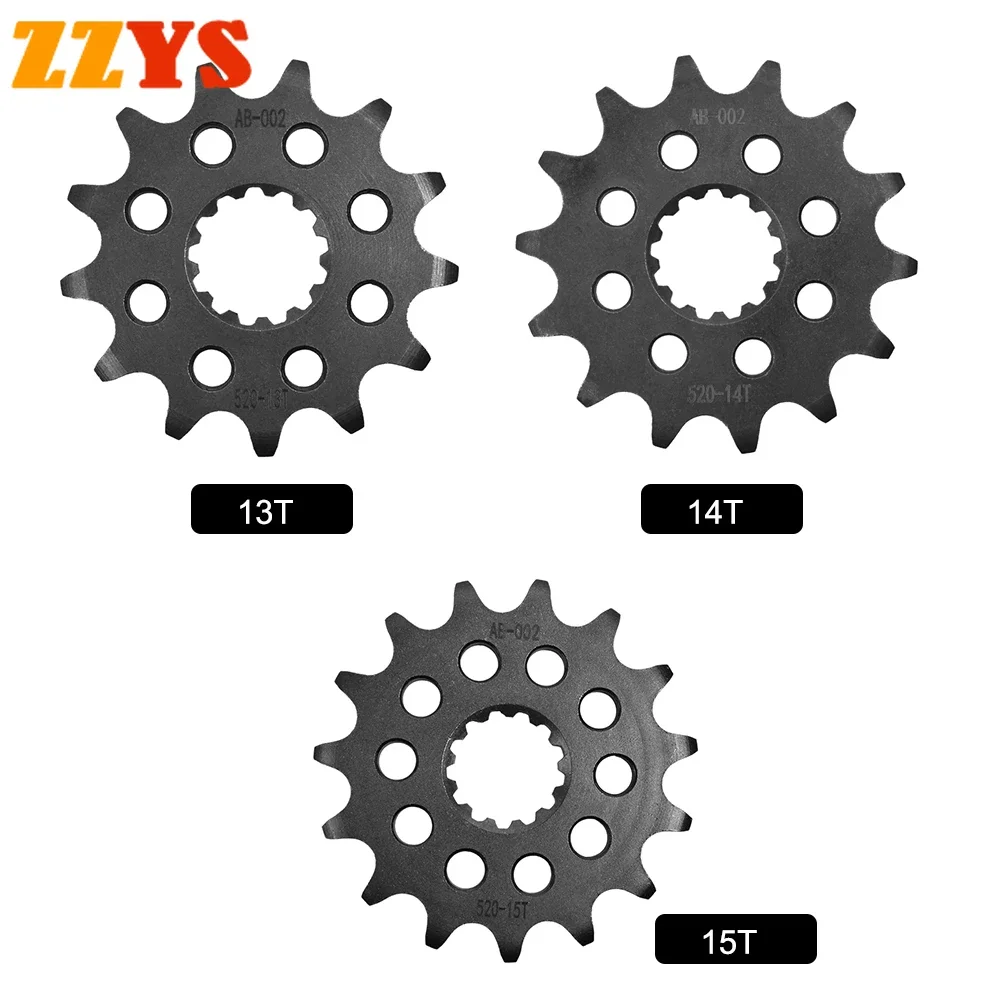 

1pc 520 13T 14T 15T 13 Tooth Front Sprocket Gear Staring Wheels Cam For Kawasaki Off Road KX250 KX250L KX 250 KX250R 400 Ninja R