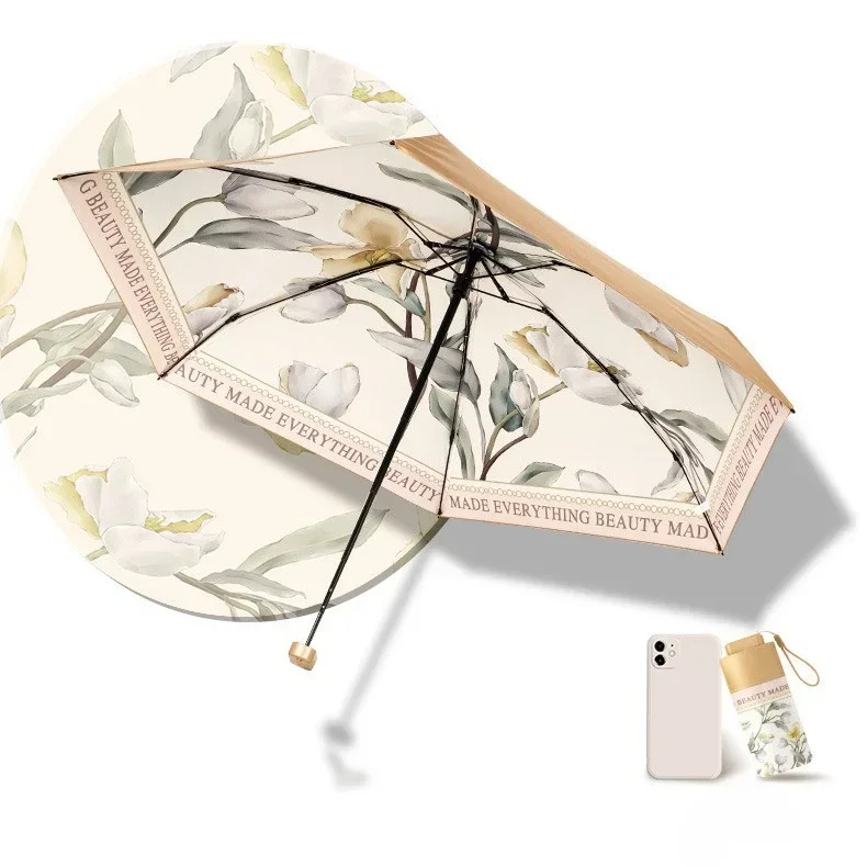 High-end Pocket Flat 40% Off Sun Parasol Umbrella 50% Off Sunshade Rain or Shine Sun Protection Folding Umbrella