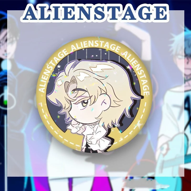 58MM Cartoon Style Badge Alien Stage Brooch Backpack Clothes Handmade Round Role Play Accessories Halloween Christmas Gift - Image 6