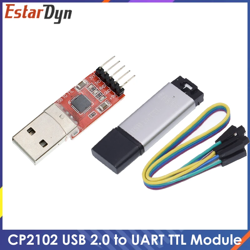 5-контактный разъем CP2102 USB 2,0 для UART TTL модуль последовательный преобразователь STC Замена FT232 CH340 PL2303 алюминиевый корпус CP2102 USB 2,0