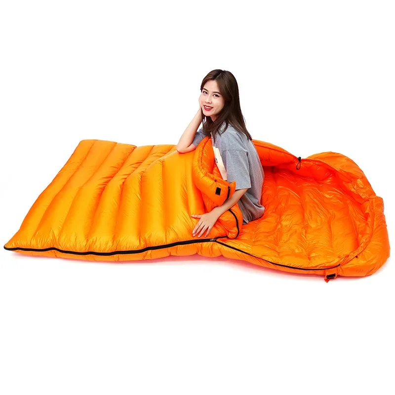 High Quality Outdoor Camping Trip 90% Goose Down Double Person Sleeping Bag