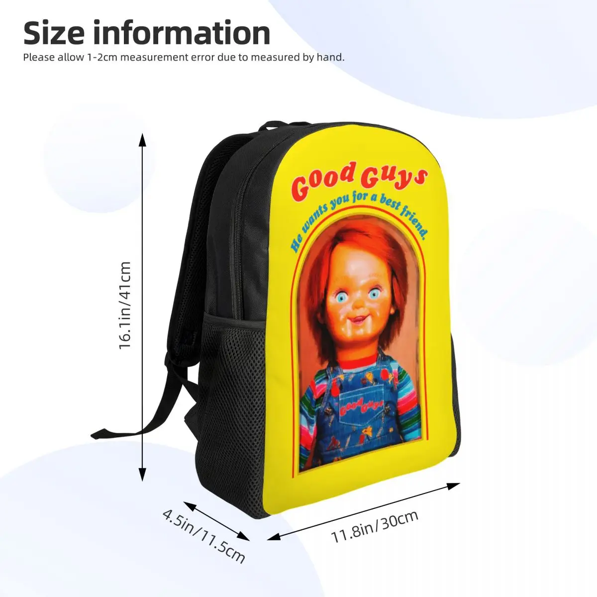 Good Guys Chucky Laptop zaino uomo donna Basic Bookbag per studenti universitari scolastici borse per bambole da gioco per bambini