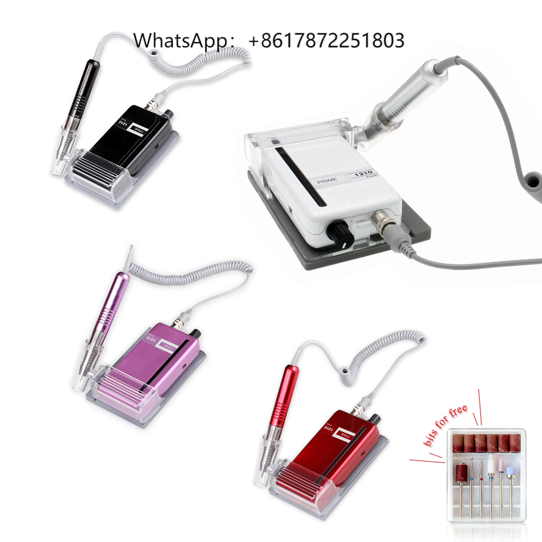 

Prime 1210 Professional OEM Cordless Electric Brushless Portable Manicure Rechargeable Nail Drill Polisher Machine 30000rpm