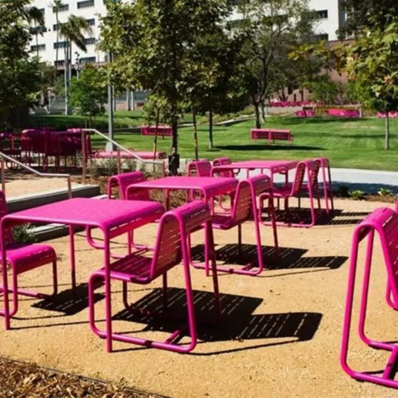 Outdoor wrought iron table and chairs park public benches dopamine color Internet celebrity balcony courtyard chair leisure tabl