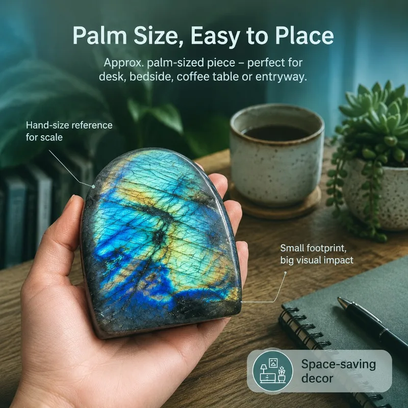 Natural elongated stone ornament, with random styles and exquisite blue gold marble texture, suitable for home decoration and desktop decoration. It is a unique gift for collectors, elders, and friends