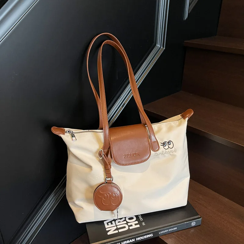 

Casual Canvas Tote Bag Women's Faionable Large Capaci Single oulder Bag Simple Design Trendy 2025 New Sle Handbag