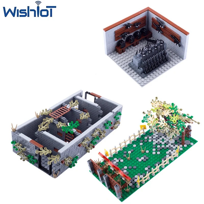 

Simulation Army Training Ground/Archery Range Model Building Blocks Military Series Assembly Educational Small Bricks Toys Gifts