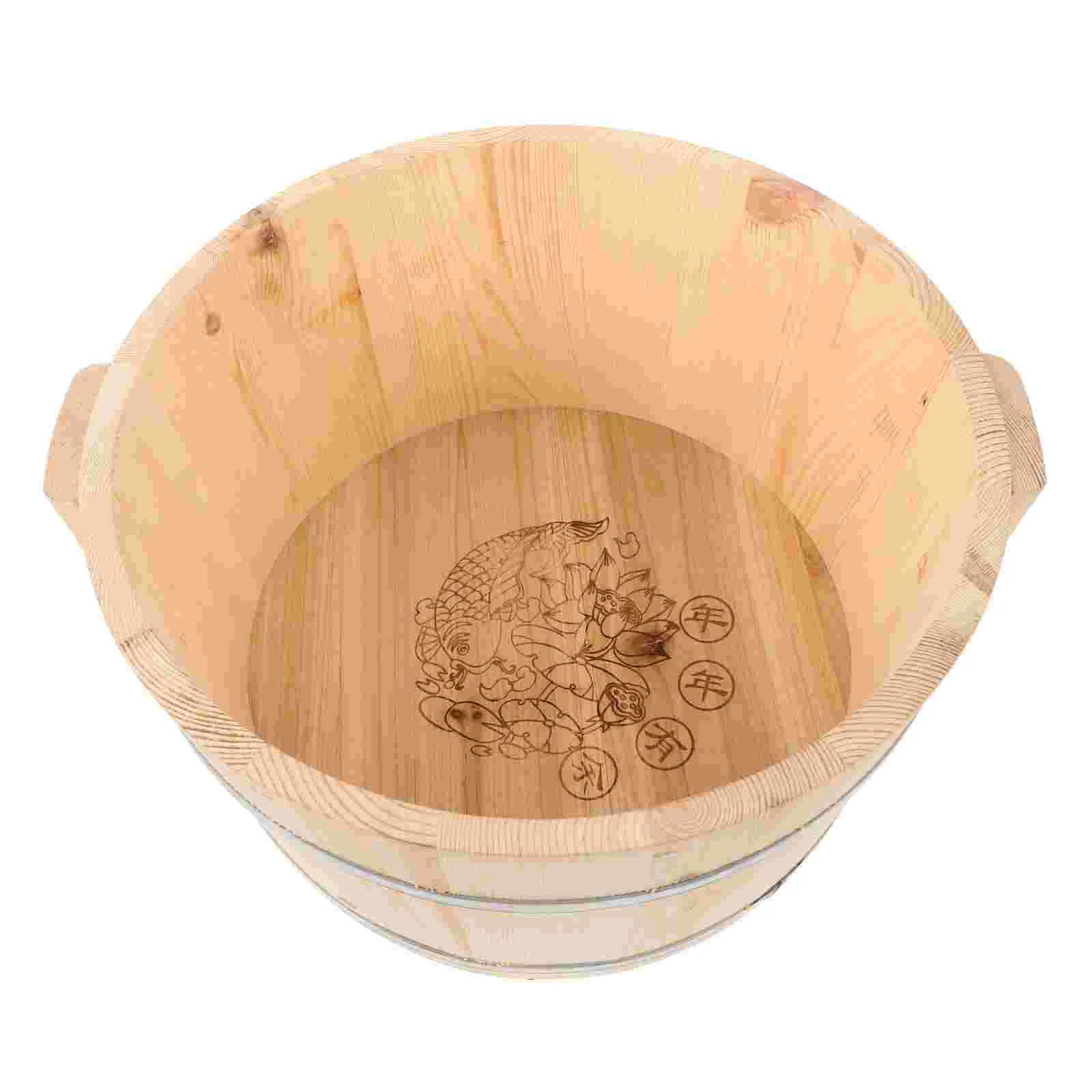 

Children's Foot Bath Bucket Tub Household Soak Washing Manicure Wooden Basin Travel for Soaking Feet