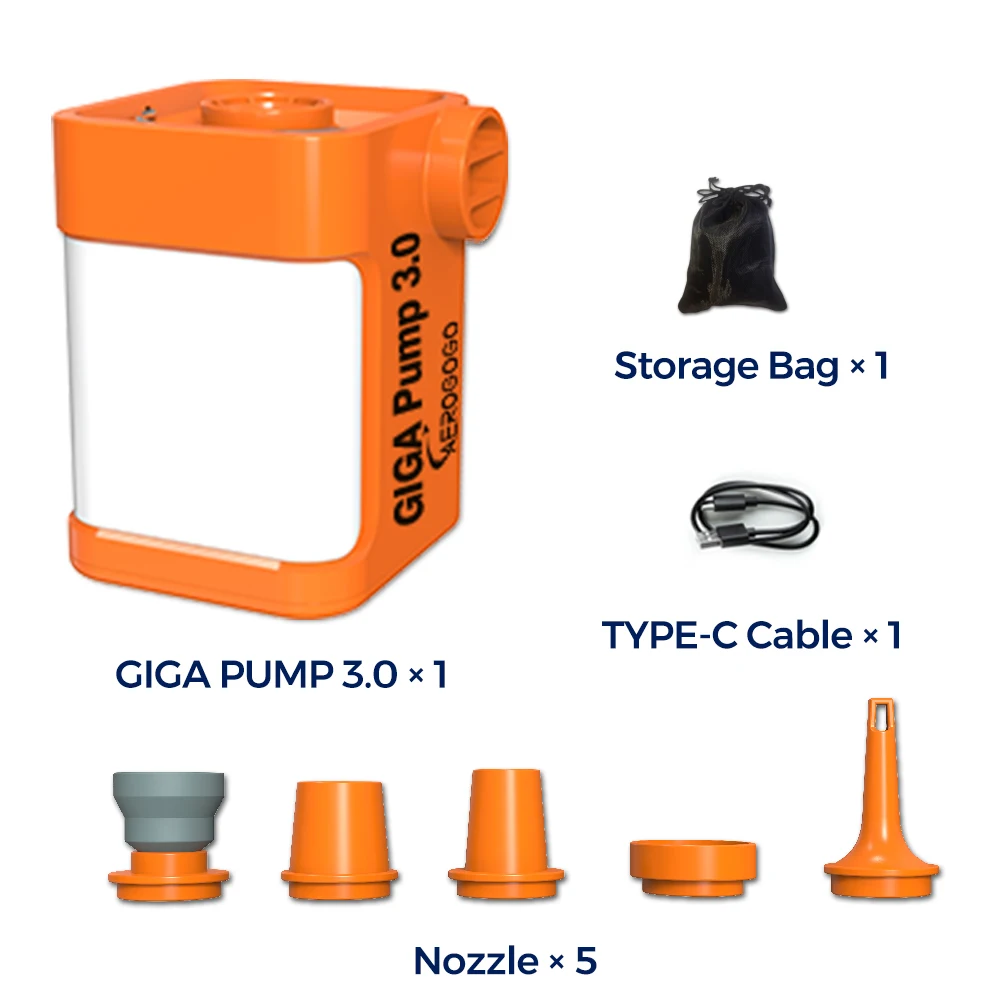 Насос 3.0 для кемпинга GIGA, портативный миниатюрный вакуумный насос, поплавок, кровать, воздушный матрас, 3 в 1