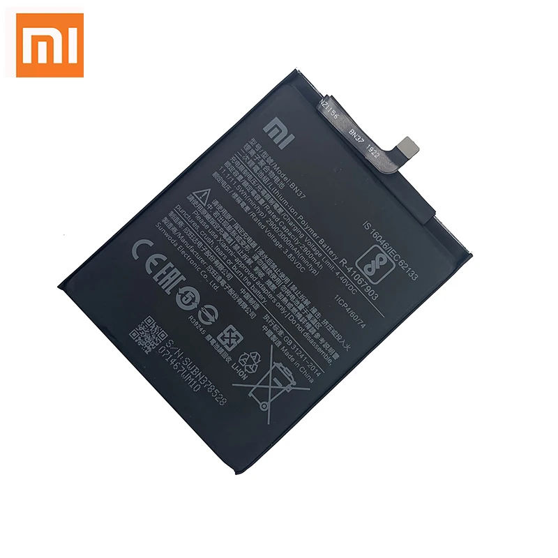 Batería Original Xiao mi BN37, 100% mAh, para Xiaomi Redmi 6 Redmi6 Redmi 6A, repuesto de alta calidad