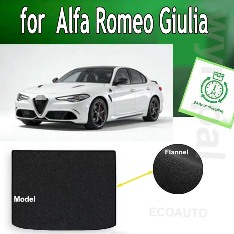 

TREADFIT Rear Trunk Mats For Alfa Romeo Giulia 2017-2024 Boot Cargo Liner Tray Floor Pads