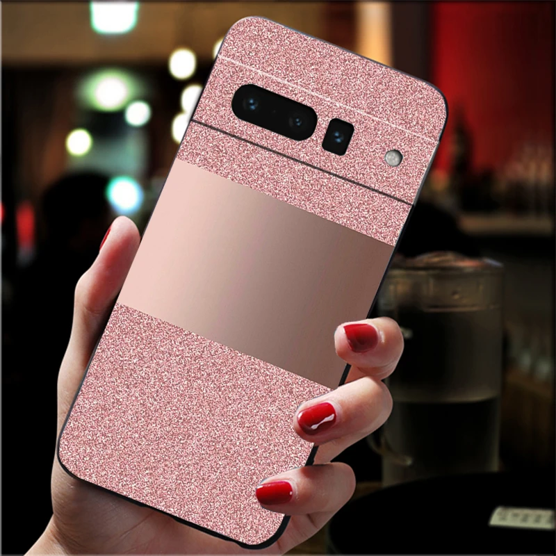 

Phone Case For Google Pixel 10 9 Pro XL 9A 8 7 6 Pro Pixel 8A 7A 6A Pixel 8 7 6 5 Love Heart Gold Rose