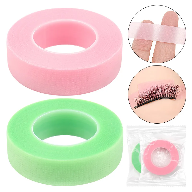 5 Pcs Breathable Eyelash Pink Green PE Tape Under Eye Pads False Lashes Patch Eyelash Extension Tape Makeup Tools