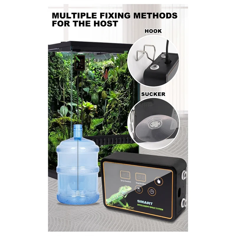 

MCGS-новая интеллектуальная система распыления рептилий, туманообразователь, террариум, увлажнитель, электронный таймер, автоматический туман, дождевой лес, вилка европейского стандарта