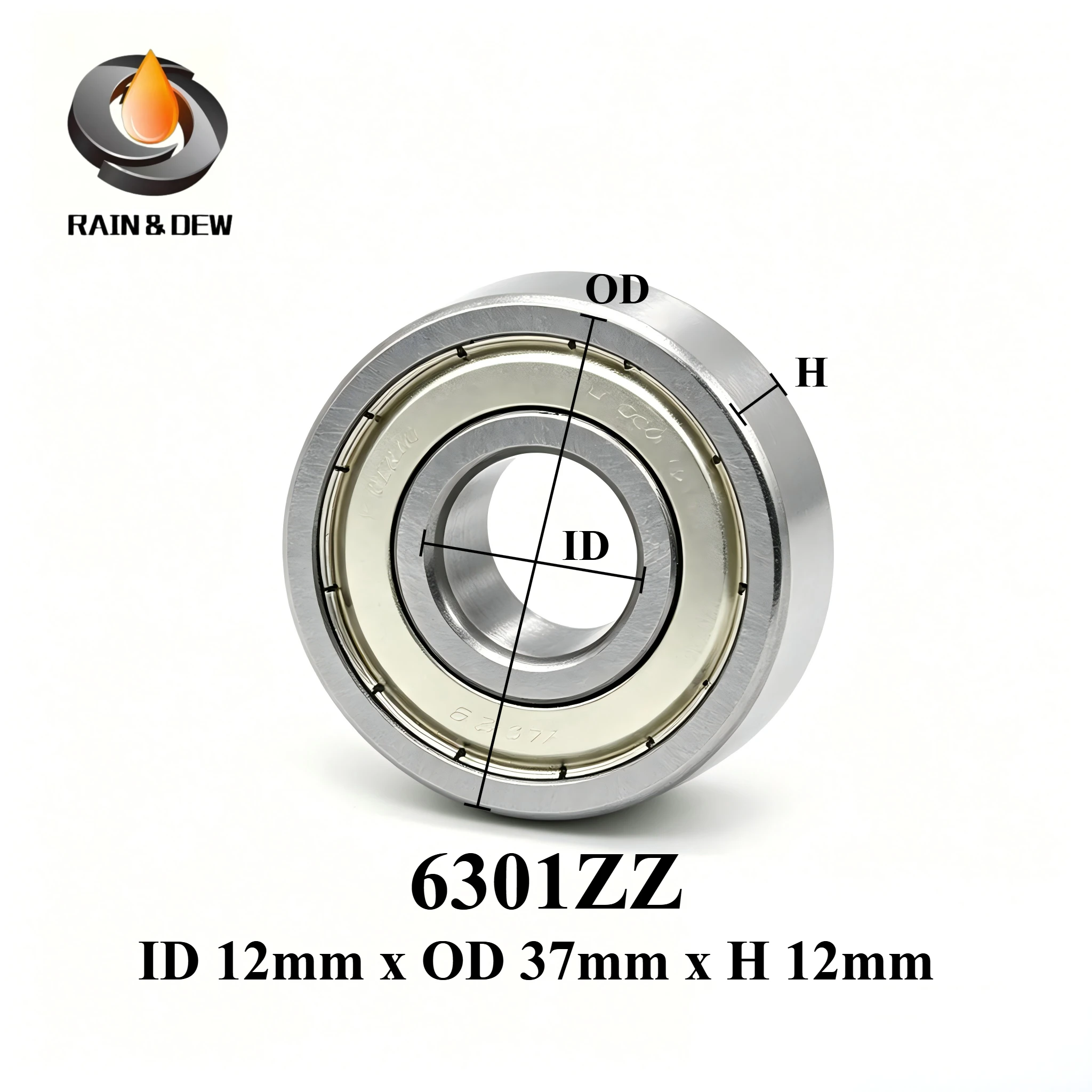 1Pcs 6301ZZ 12x37x12 MM High Precision Bearing Steel ABEC-7 6300ZZ 6302ZZ 6303ZZ 6304ZZ 6305ZZ For Electric Tool