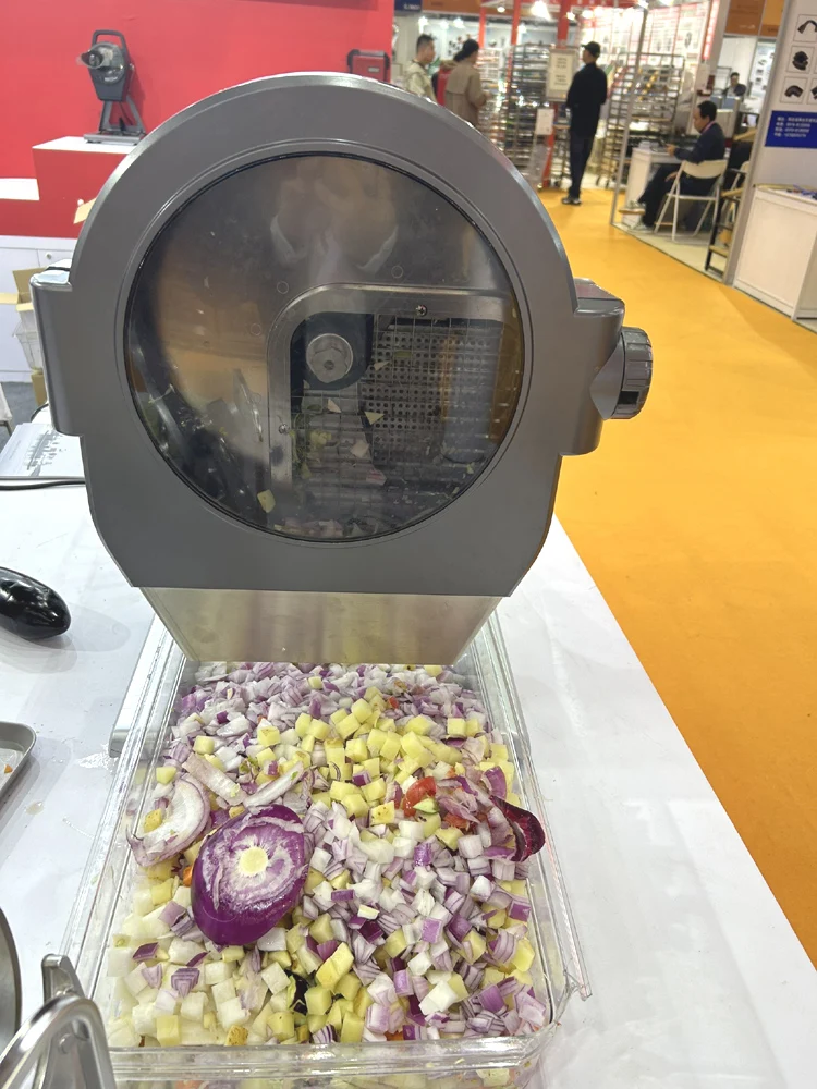 Restaurant Canteen Electric Vegetable Cutting Machine Automatic Vegetable Slicer Dicing Machine Micro Frozen Meat Slicer With Co