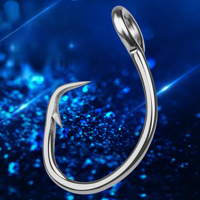 

PRO BEROS Stainless Steel Hooks, Barbed Tuna Shark Hooks, Corrosion Resistant, Heavy Duty Saltwater Boat Fishing Tackle