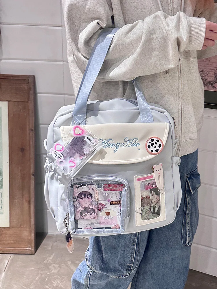 

Original Daily Backpacks Shoulder Bags College Style Crossbody Bags Transparent Large Capacity Bag Female Women Backpack
