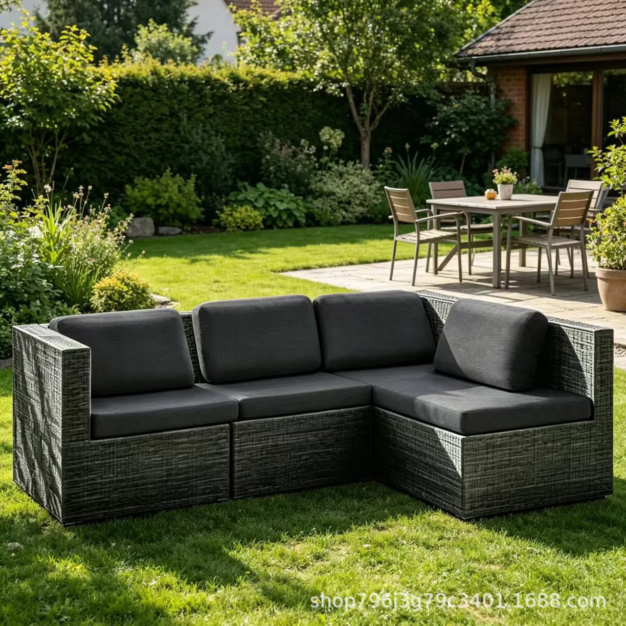 Acquard Patio Sofa Cushion Cover Universal Outdoor Stretch Sofa Cover Solid Color Cushion Protector Waffle Pattern
