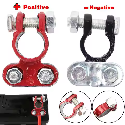 Universal 2Pcs 24V 12V Quick Release Battery Terminals Clamps Car Top Post for Caravan Boat Motorcycle Car Car Accessories