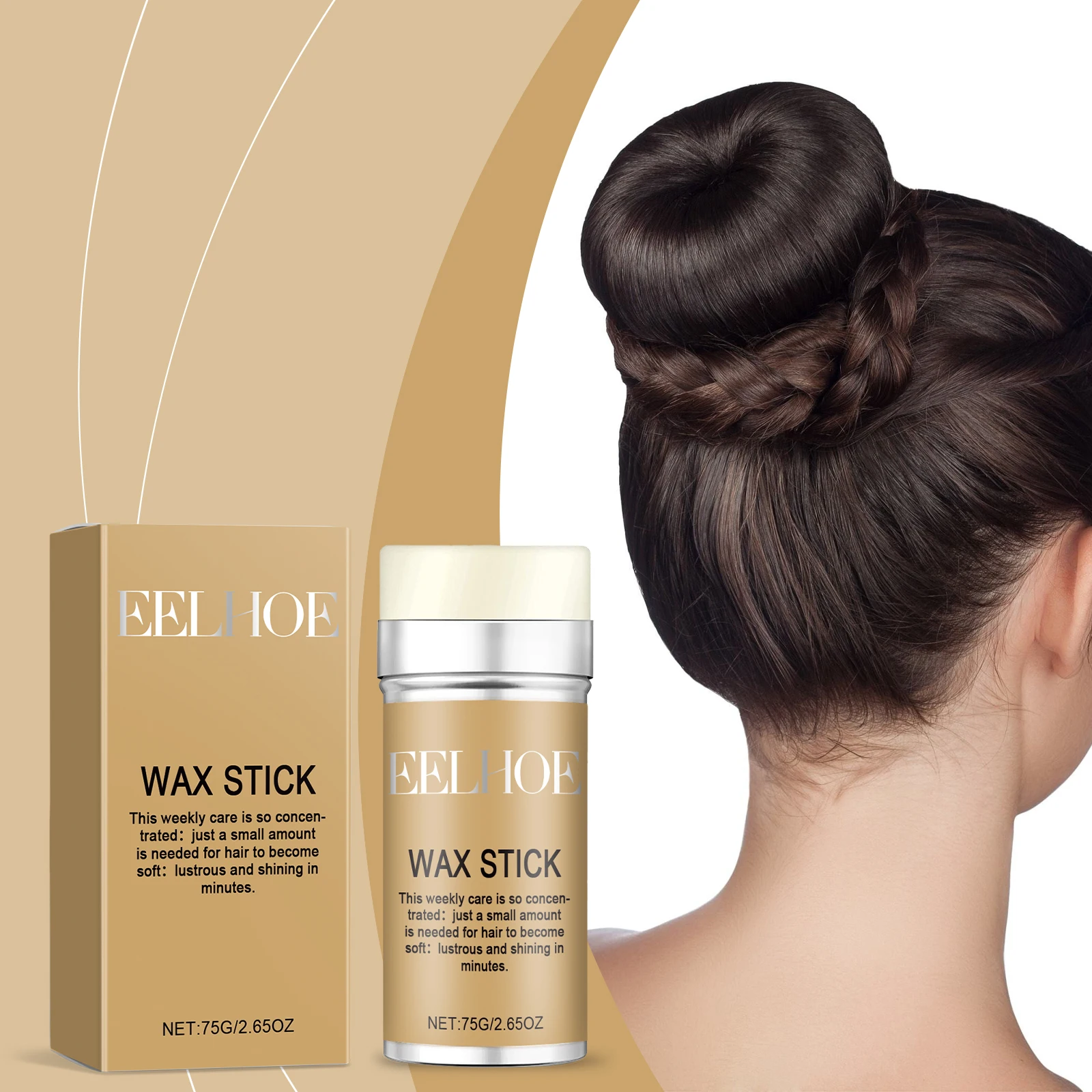 EELHOE Hair Wax Stick Gel Wig Supplies for Hair Professionals for Styling Hair Frizz Nourishing Smooth Waterproof Styling Hairs