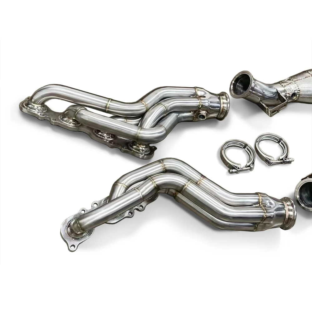 For Mercedes-Benz c63 w204 Headers Stainless Steel Test Pipe No cat Downpipe Stainless Steel Car Parts exhaust system