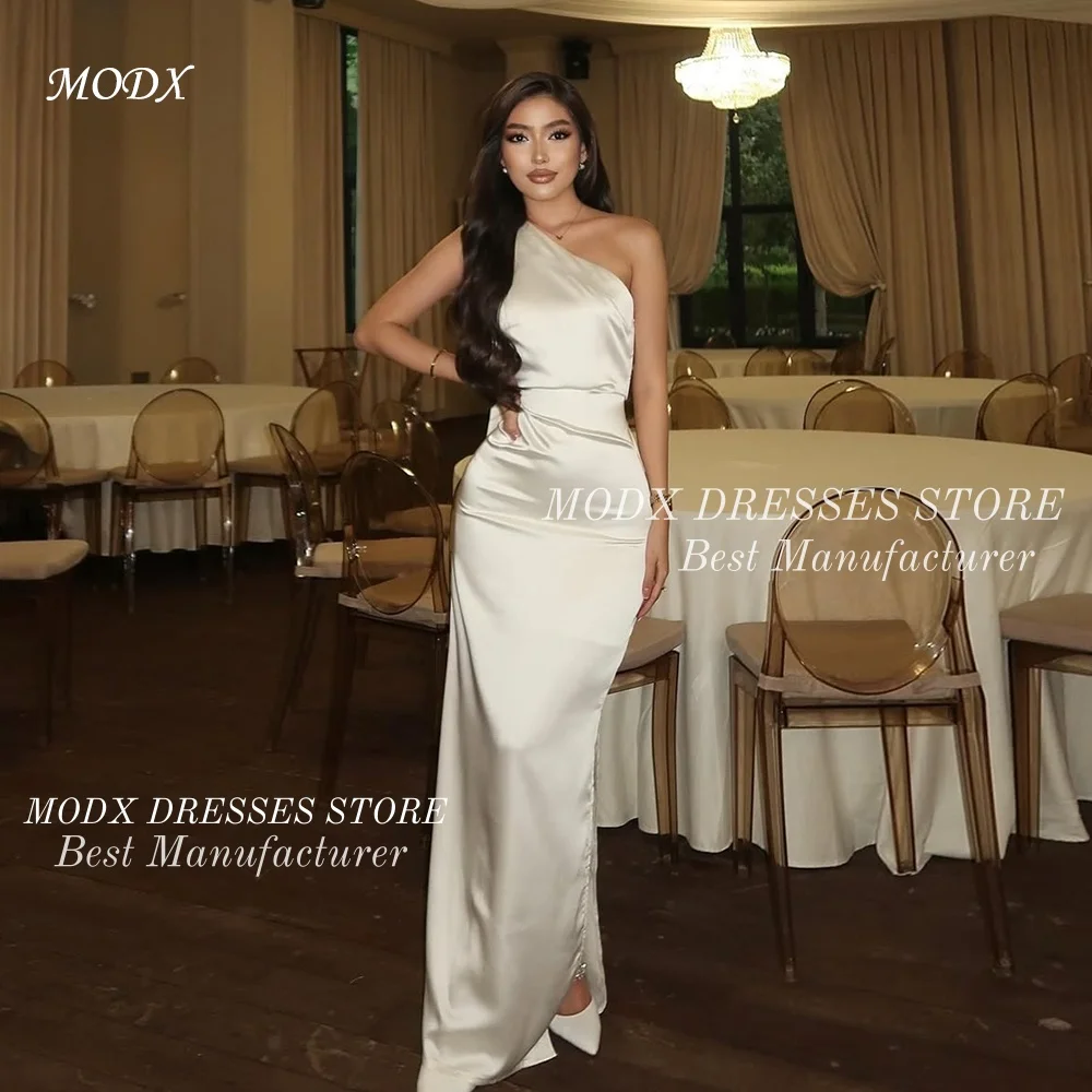 

MODX Elegant One shoulder High Slit Mermaid Wedding Dress Bridal Gown Floor Length Customized Vestidos Novias Boda Women