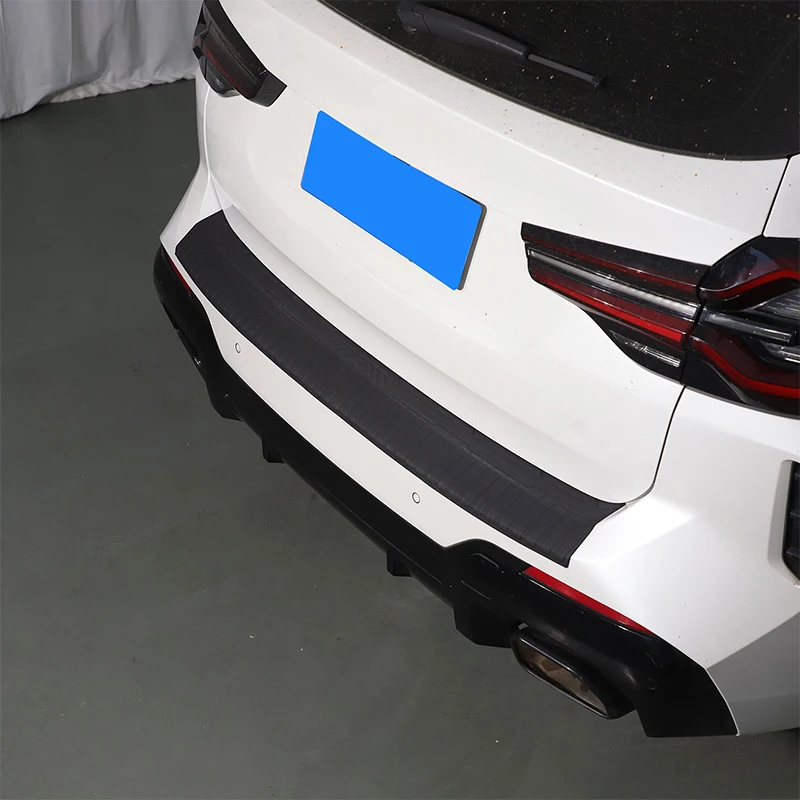 

Suetlcoity For BMW X3 G01 22-24 Silicone Black Car Trunk Door Sill Plate Protective Panel Trunk Guard Plate Trim Car Accessories