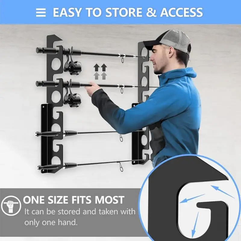 8-Rod Fishing Rod H…