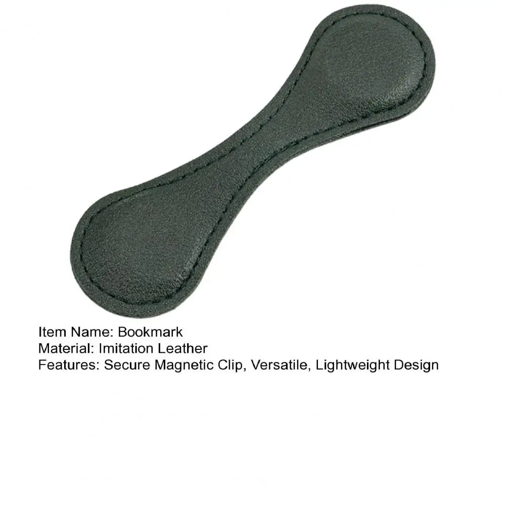 10cm Magnetic Faux Leather Bookmark Secure Magnetic Clip Page Markers Lightweight Design Reading Handmade Bookmark Magnet Holder