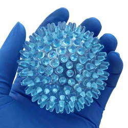 2PCS Transparent Spiky Massage Ball 7CM Acupressure Reflexology Occupational Therapy Hand Sensory Toys For Autism Stress Relief