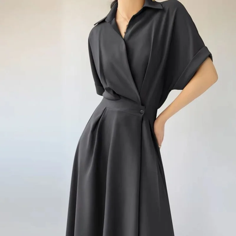 

ZOUXO Dress for Women 2022 Summer High Quality French Style Dress New Fashion Office Lady Slim Fit Long Dresses