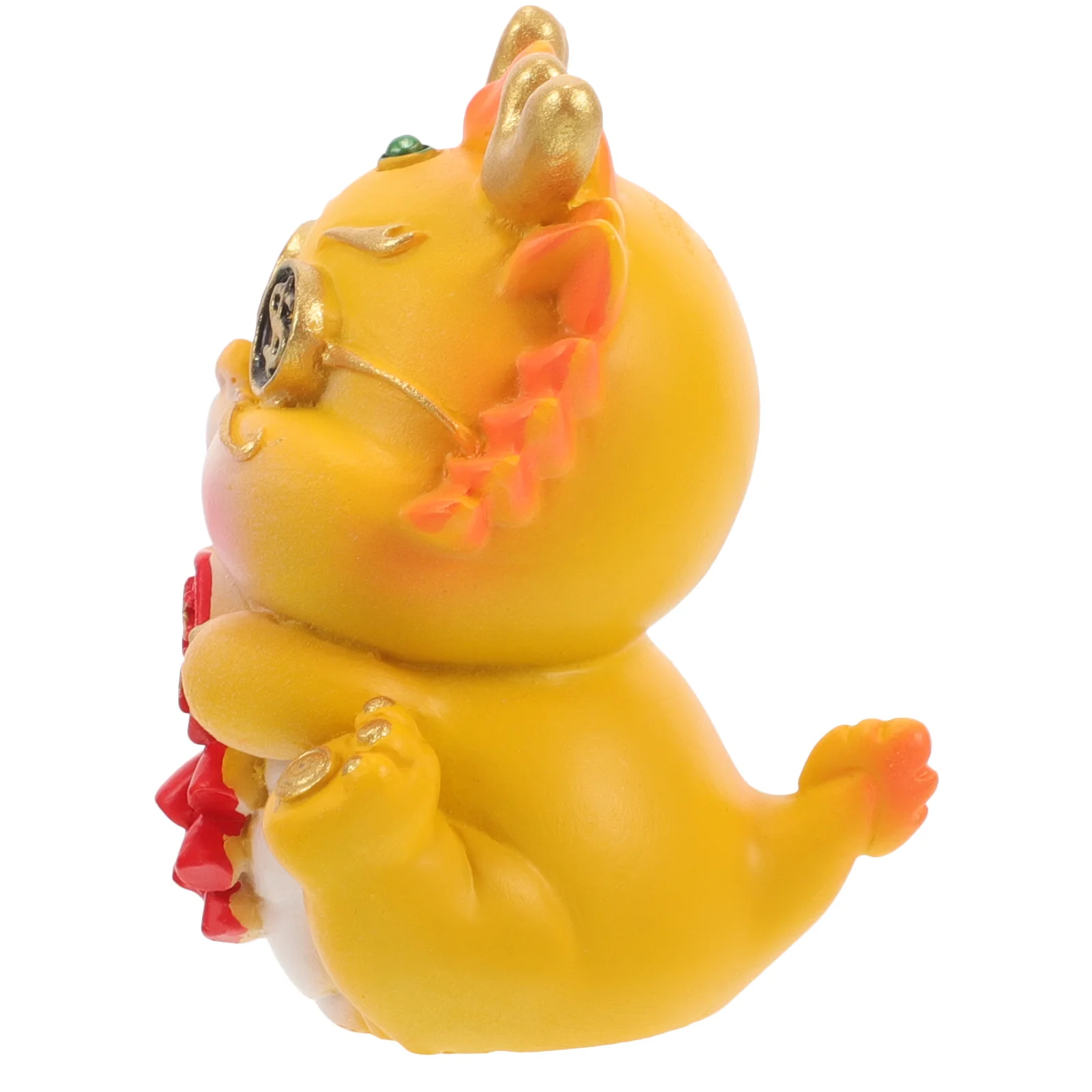 الراتنج التنين زودياك زخرفة 2024 السنة الصينية الجديدة الزخرفية الحرفية لمكتب خزانة الديكور الداخلي تمثال تنين مصغر