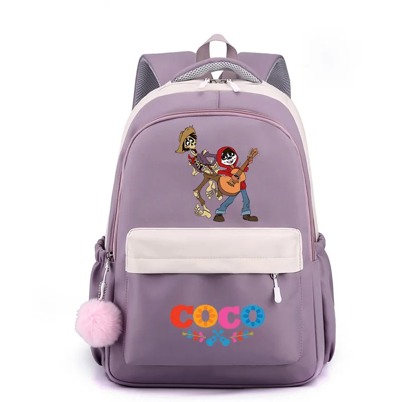 

Disney Coco Fashion Student SchoolBags Popular Kids Teenager High Capacity School Backpack Cute Travel Knapsack Mochila