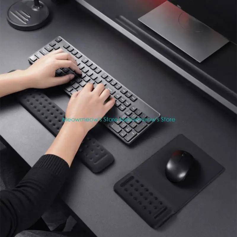 W91A Reduces Hand Fatigue Ergonomic Pad for Wrist Memory Foam Comfortable AntiSlip Base Extended Computer Use