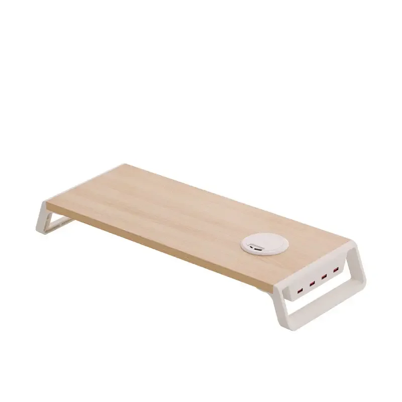 

Desktop Monitor Stand with USB Hub & Built-in Type-C Port - 10W Wireless Charging Monitor Riser with Ergonomic Design