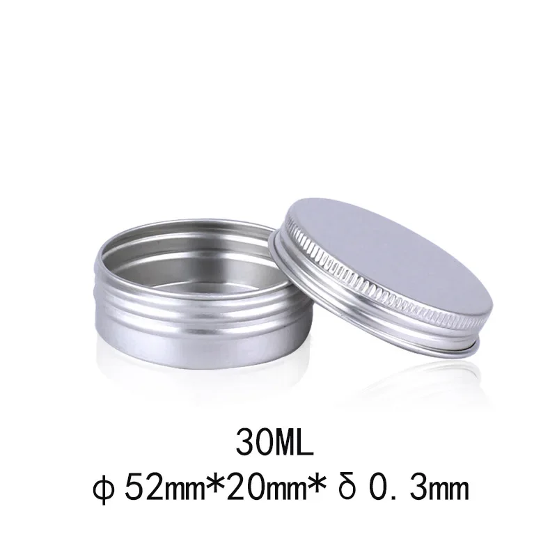 5g 10g 15g 20g 30g 40g 50g 60g 80g 100g 50 Stuks Zwart Aluminium Tin Potten Met Venster Lippenbalsem Container Lege Kaars Potten Metalen Containers Thee Blikjes verpakking